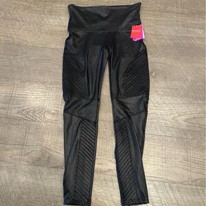 SPANX Moto Black Shaping Leggings Size XL
